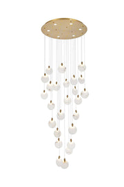 Elegant Lighting - 1012G36SG-11ST - LED Chandelier - Avery - Satin Gold