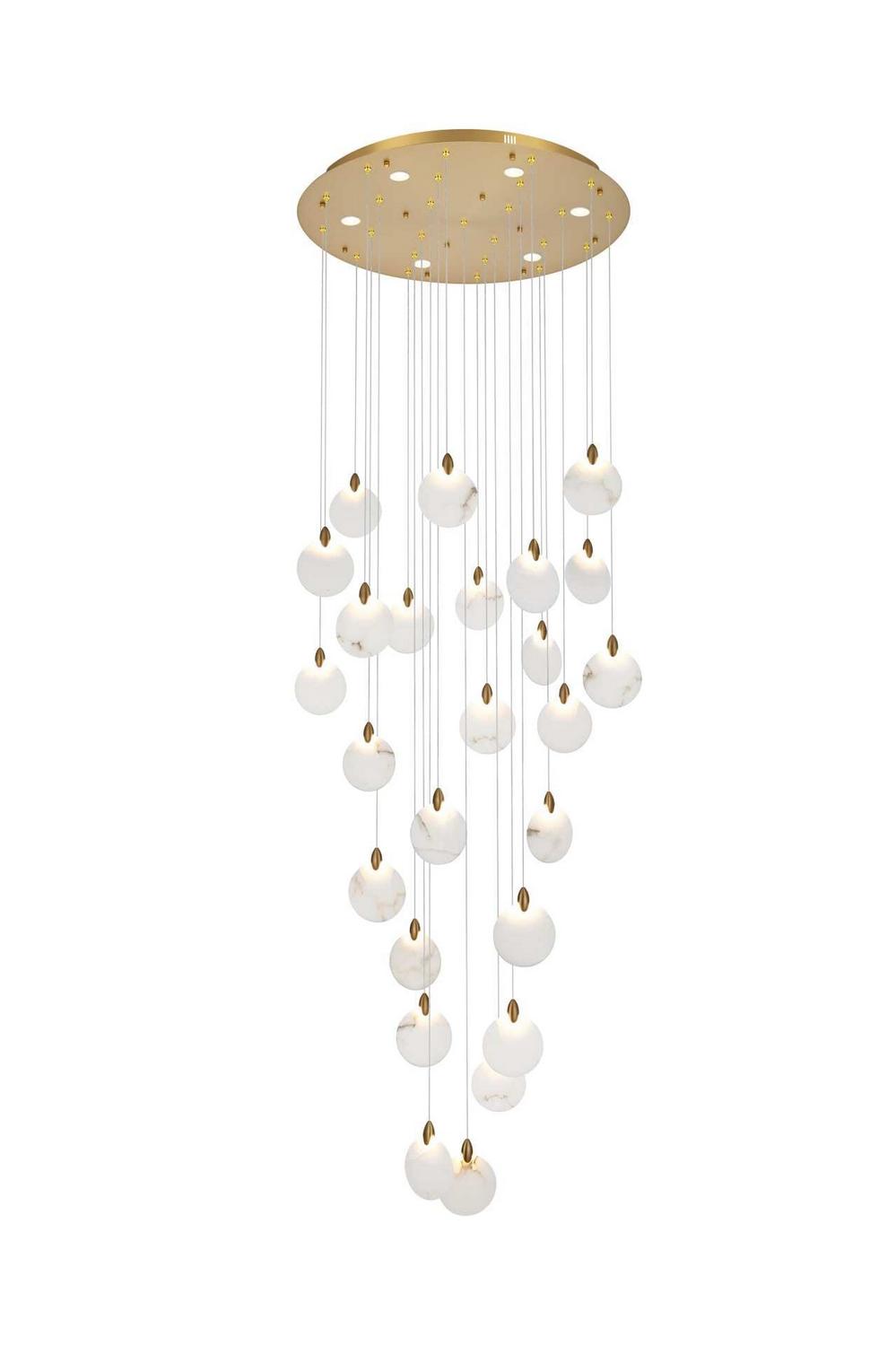 Elegant Lighting - 1012G36SG-11ST - LED Chandelier - Avery - Satin Gold