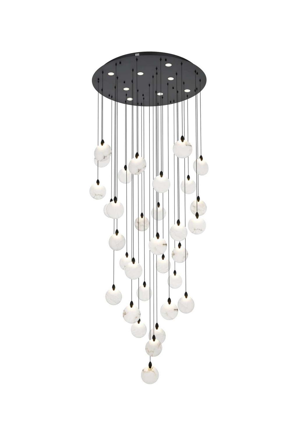 Elegant Lighting - 1012G42BK-11ST - LED Chandelier - Avery - Black
