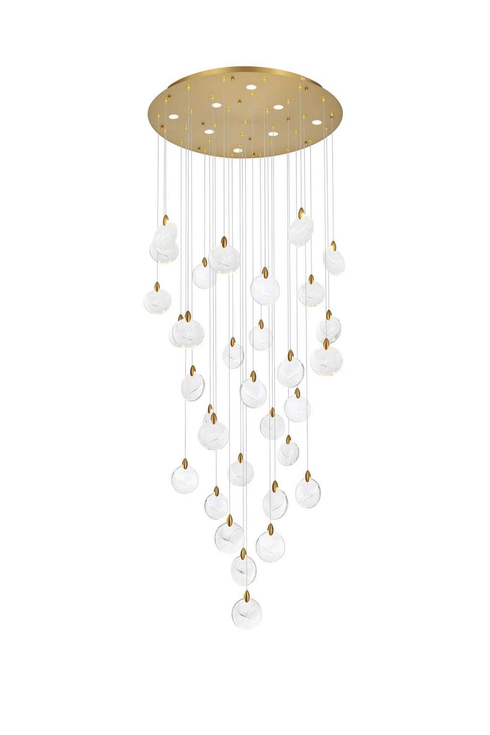 Elegant Lighting - 1012G42SG-01CR - LED Chandelier - Avery - Satin Gold