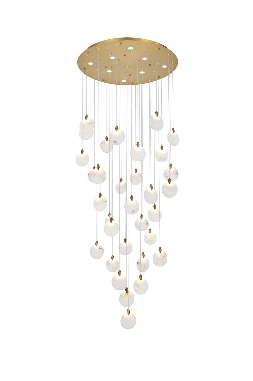 Elegant Lighting - 1012G42SG-11ST - LED Chandelier - Avery - Satin Gold