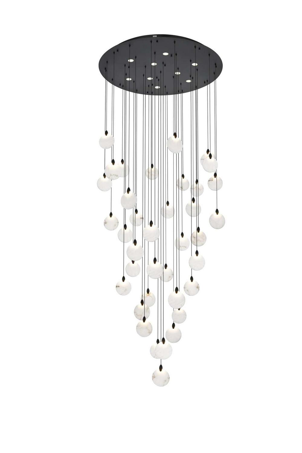 Elegant Lighting - 1012G48BK-11ST - LED Chandelier - Avery - Black