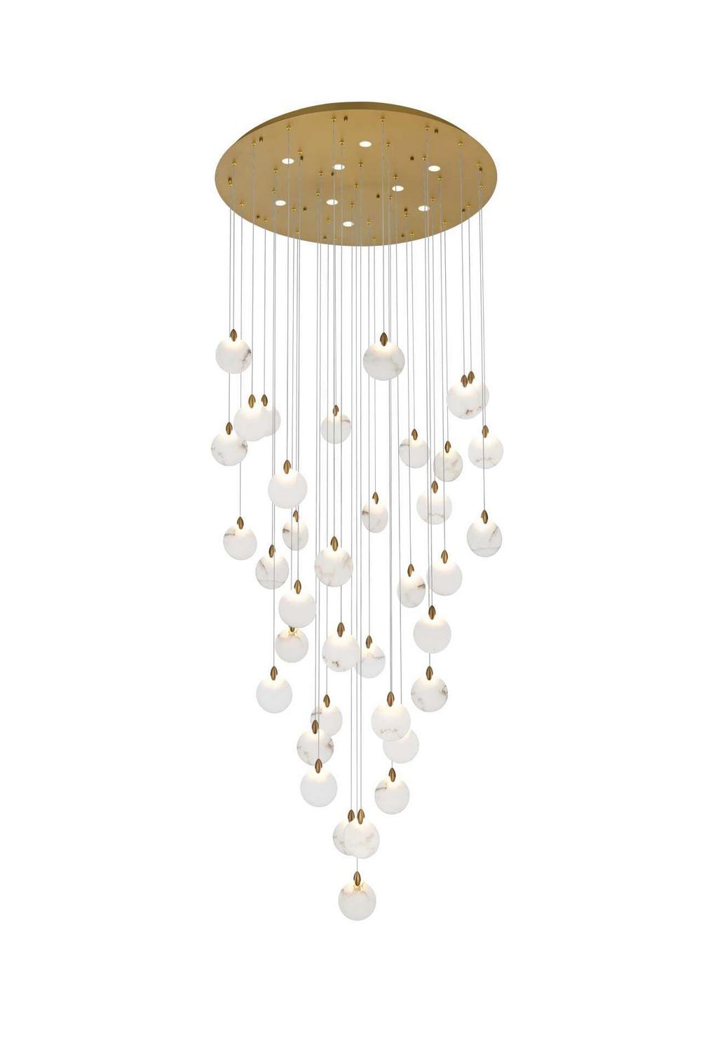 Elegant Lighting - 1012G48SG-11ST - LED Chandelier - Avery - Satin Gold
