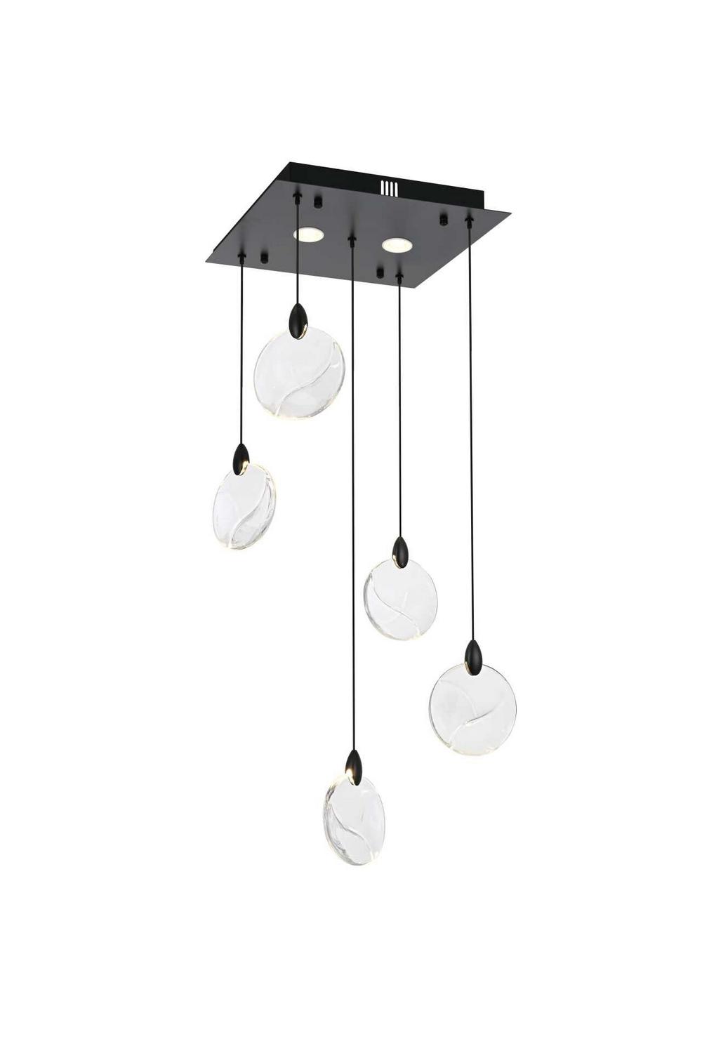 Elegant Lighting - 1012S16BK-01CR - LED Pendant - Avery - Black