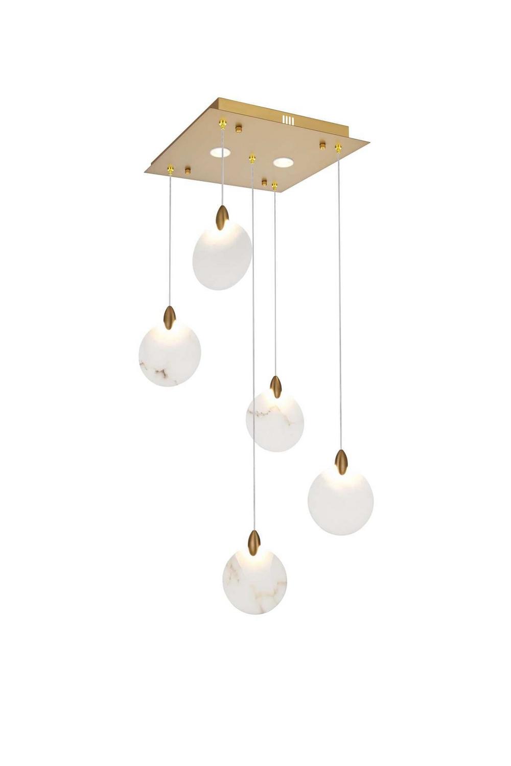 Elegant Lighting - 1012S16SG-11ST - LED Pendant - Avery - Satin Gold