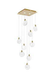 Elegant Lighting - 1012S20SG-01CR - LED Pendant - Avery - Satin Gold