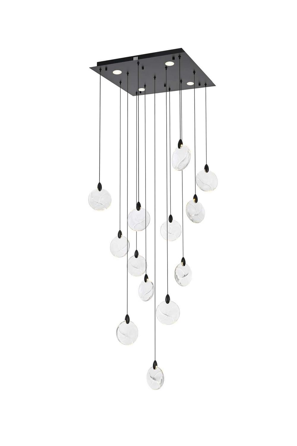 Elegant Lighting - 1012S26BK-01CR - LED Pendant - Avery - Black