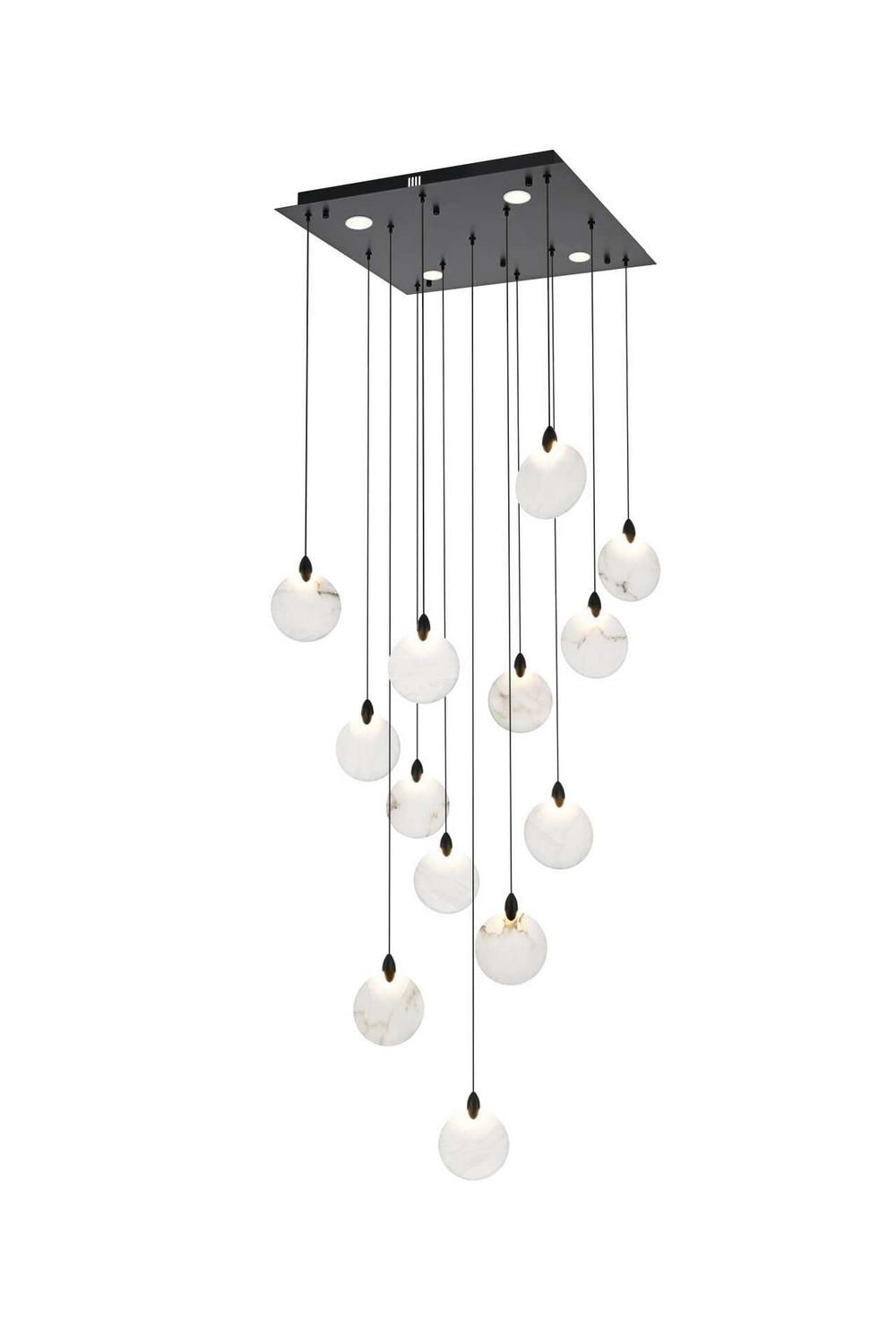 Elegant Lighting - 1012S26BK-11ST - LED Pendant - Avery - Black