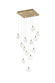 Elegant Lighting - 1012S26SG-01CR - LED Pendant - Avery - Satin Gold
