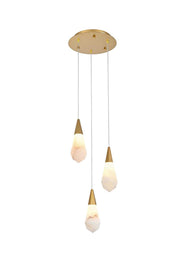 Elegant Lighting - 1013D12SG-22ST - LED Pendant - Amora - Satin Gold
