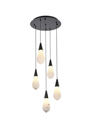 Elegant Lighting - 1013D16BK-22ST - LED Pendant - Amora - Black