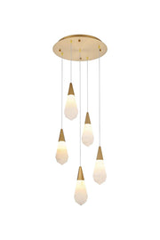 Elegant Lighting - 1013D16SG-22ST - LED Pendant - Amora - Satin Gold