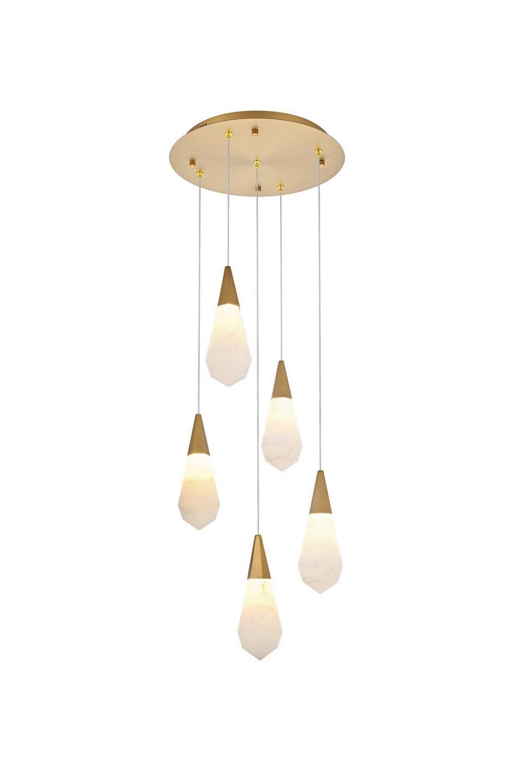 Elegant Lighting - 1013D16SG-22ST - LED Pendant - Amora - Satin Gold