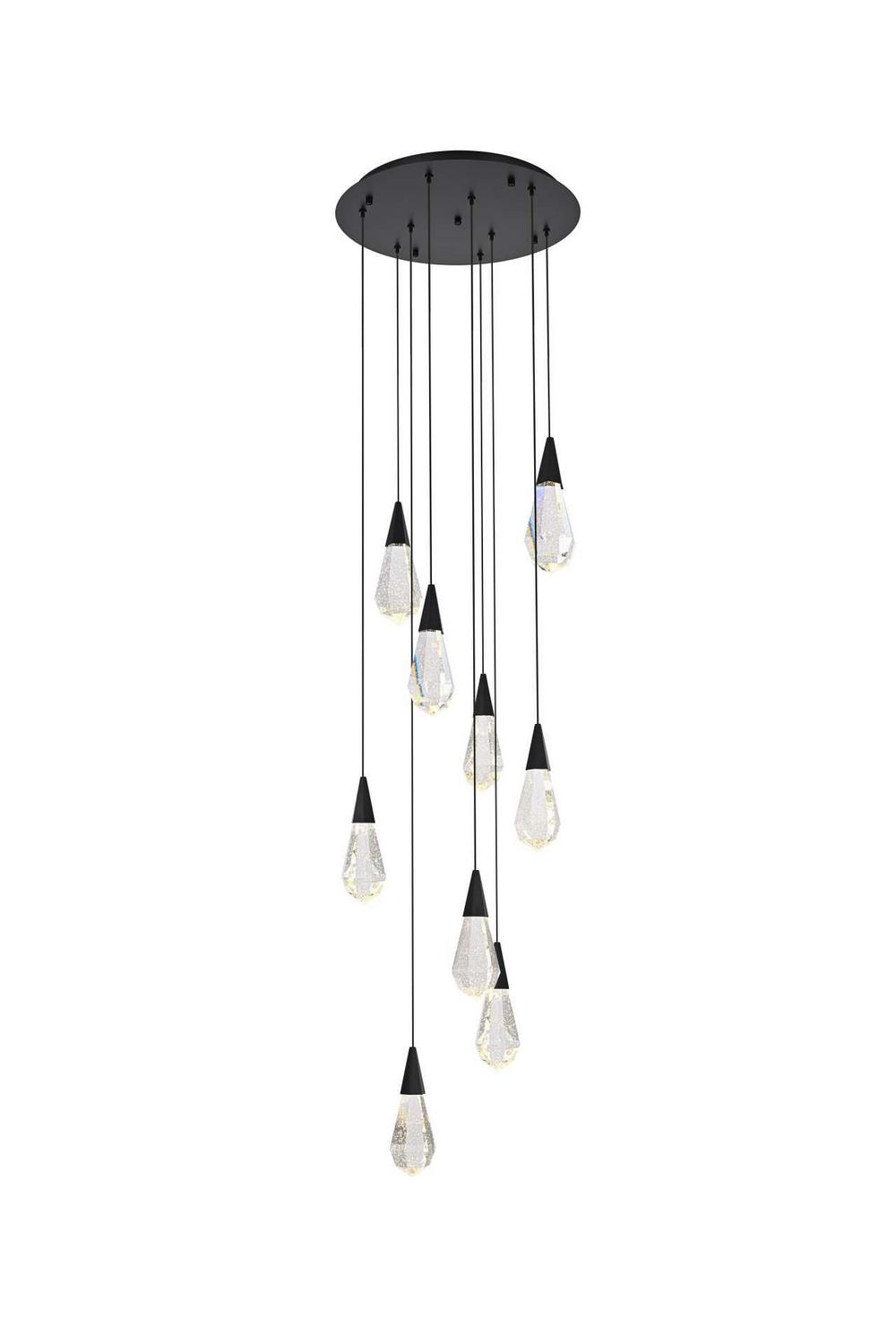 Elegant Lighting - 1013D20BK-02CR - LED Pendant - Amora - Black