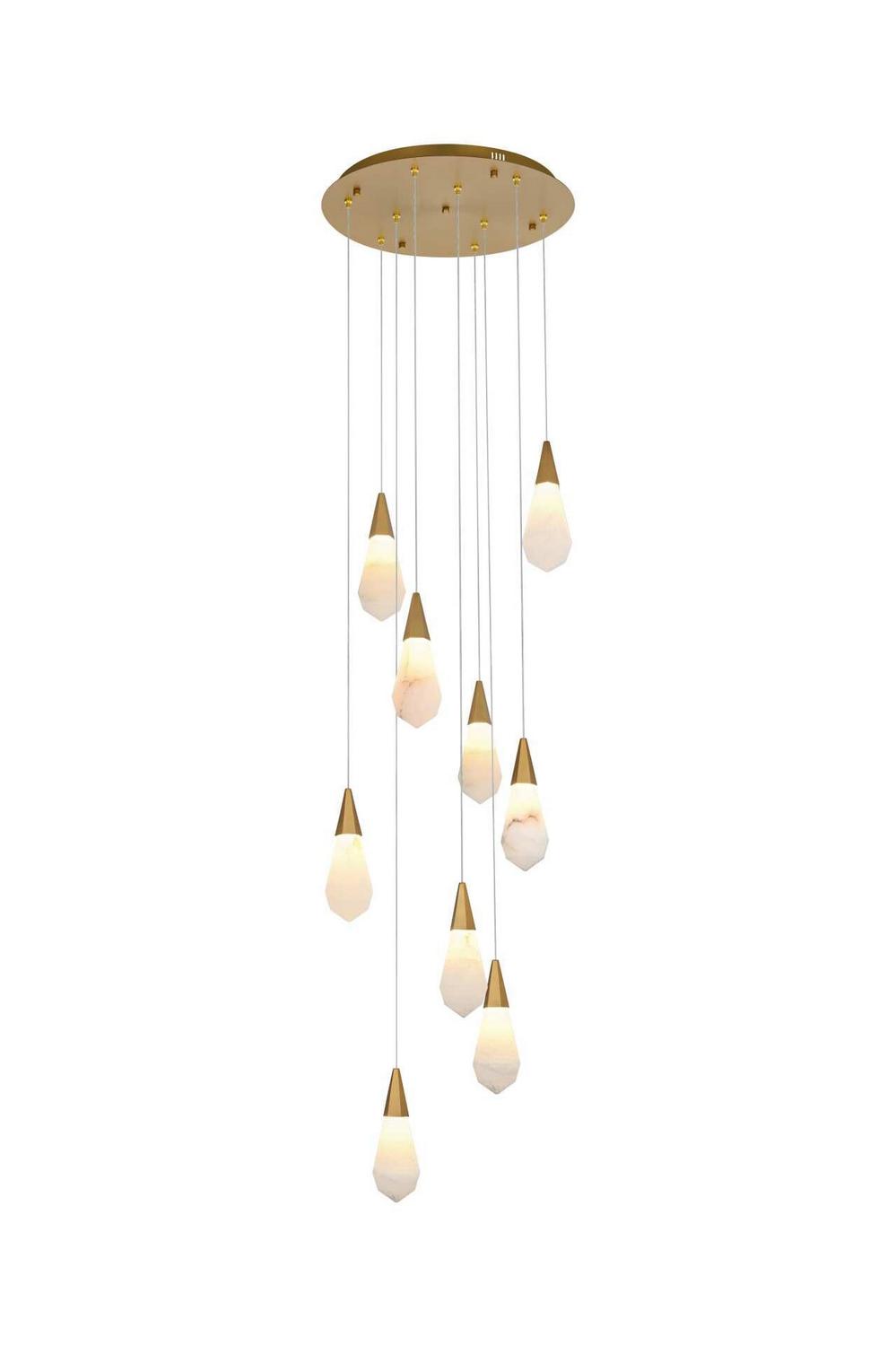 Elegant Lighting - 1013D20SG-22ST - LED Pendant - Amora - Satin Gold