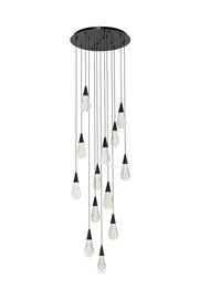 Elegant Lighting - 1013D24BK-02CR - LED Pendant - Amora - Black