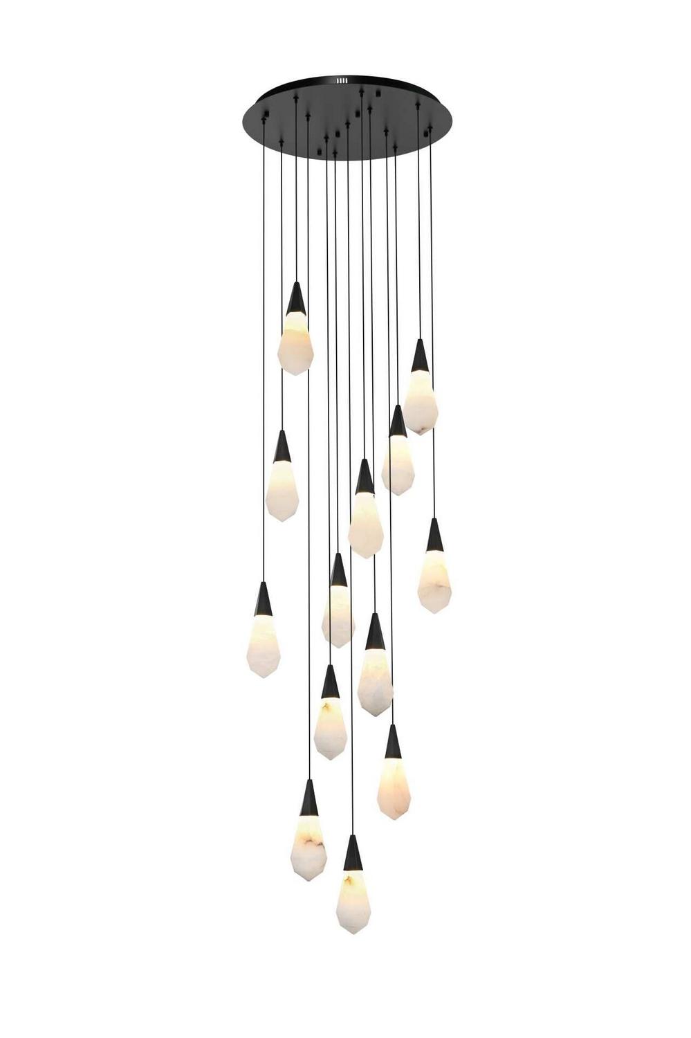 Elegant Lighting - 1013D24BK-22ST - LED Pendant - Amora - Black