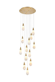 Elegant Lighting - 1013D24SG-22ST - LED Pendant - Amora - Satin Gold