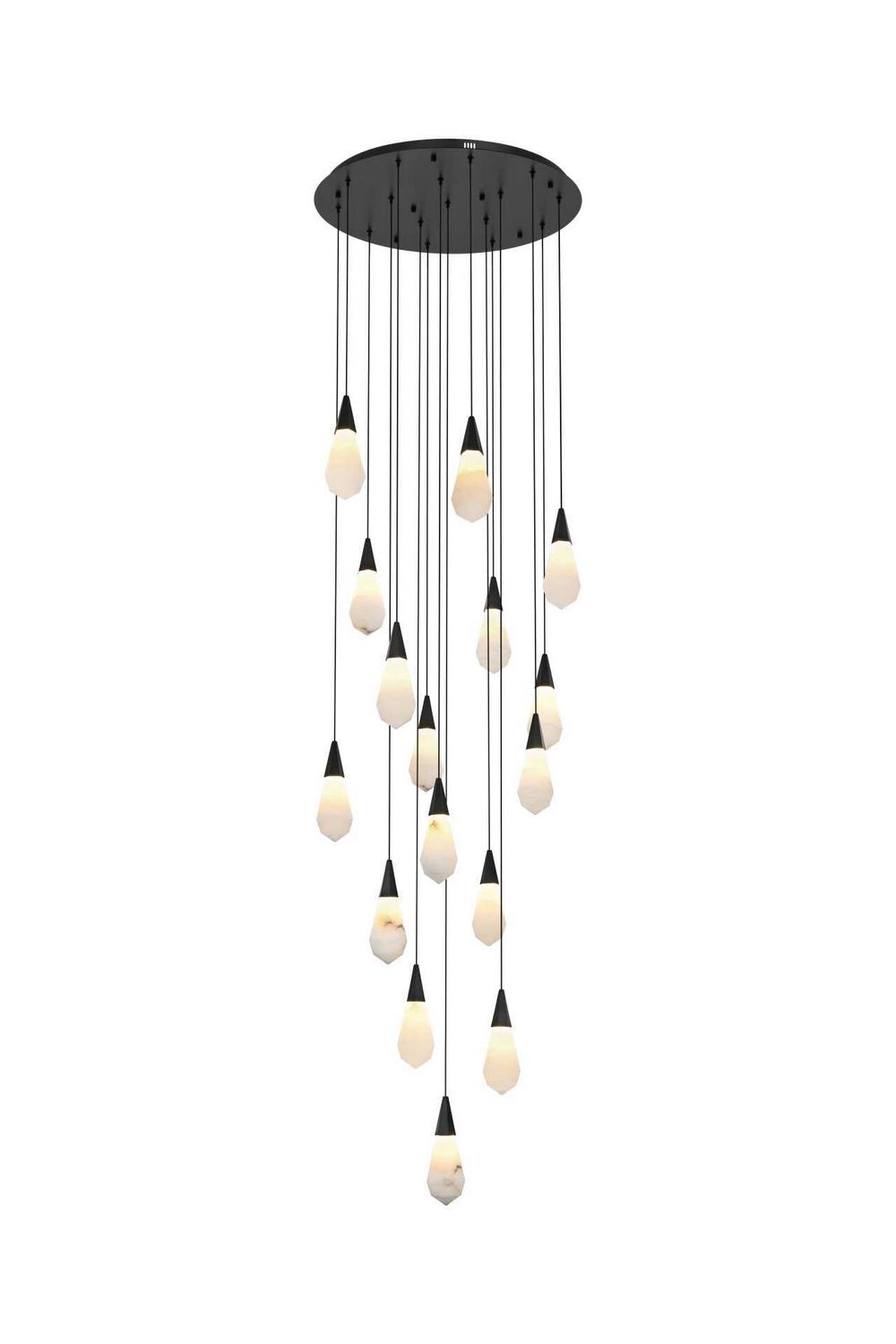 Elegant Lighting - 1013D28BK-22ST - LED Pendant - Amora - Black