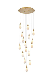Elegant Lighting - 1013D28SG-22ST - LED Pendant - Amora - Satin Gold