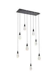 Elegant Lighting - 1013D36BK-02CR - LED Pendant - Amora - Black