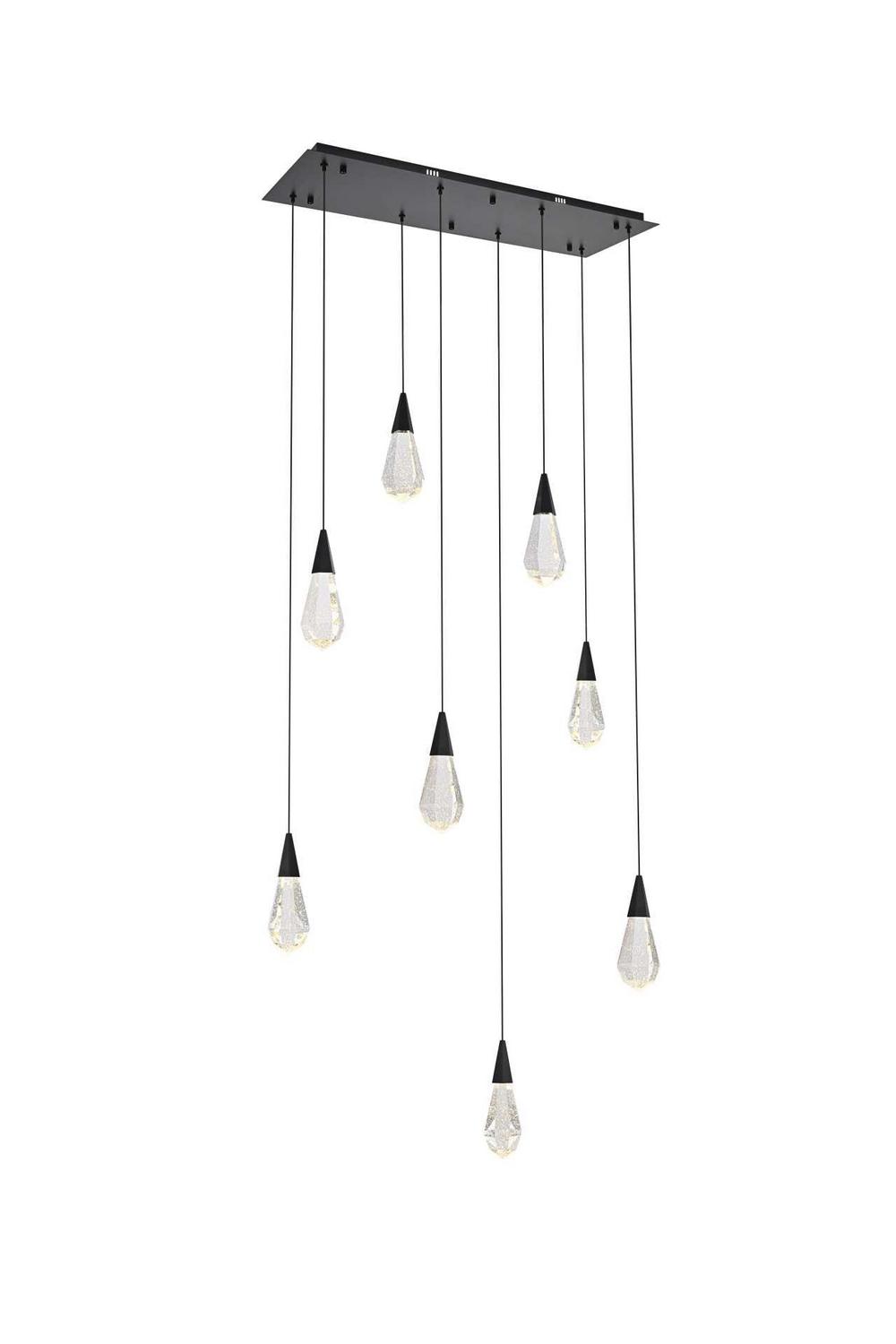 Elegant Lighting - 1013D36BK-02CR - LED Pendant - Amora - Black