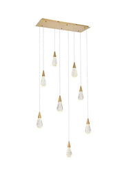 Elegant Lighting - 1013D36SG-02CR - LED Pendant - Amora - Satin Gold