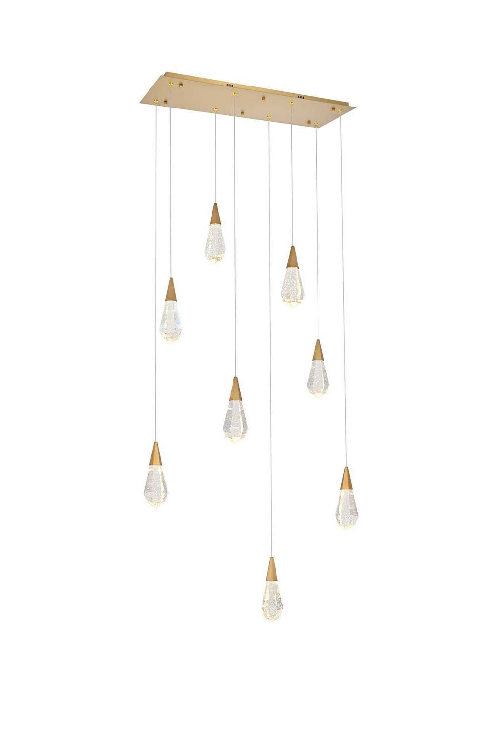 Elegant Lighting - 1013D36SG-02CR - LED Pendant - Amora - Satin Gold