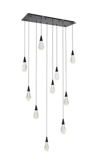 Elegant Lighting - 1013D42BK-02CR - LED Pendant - Amora - Black