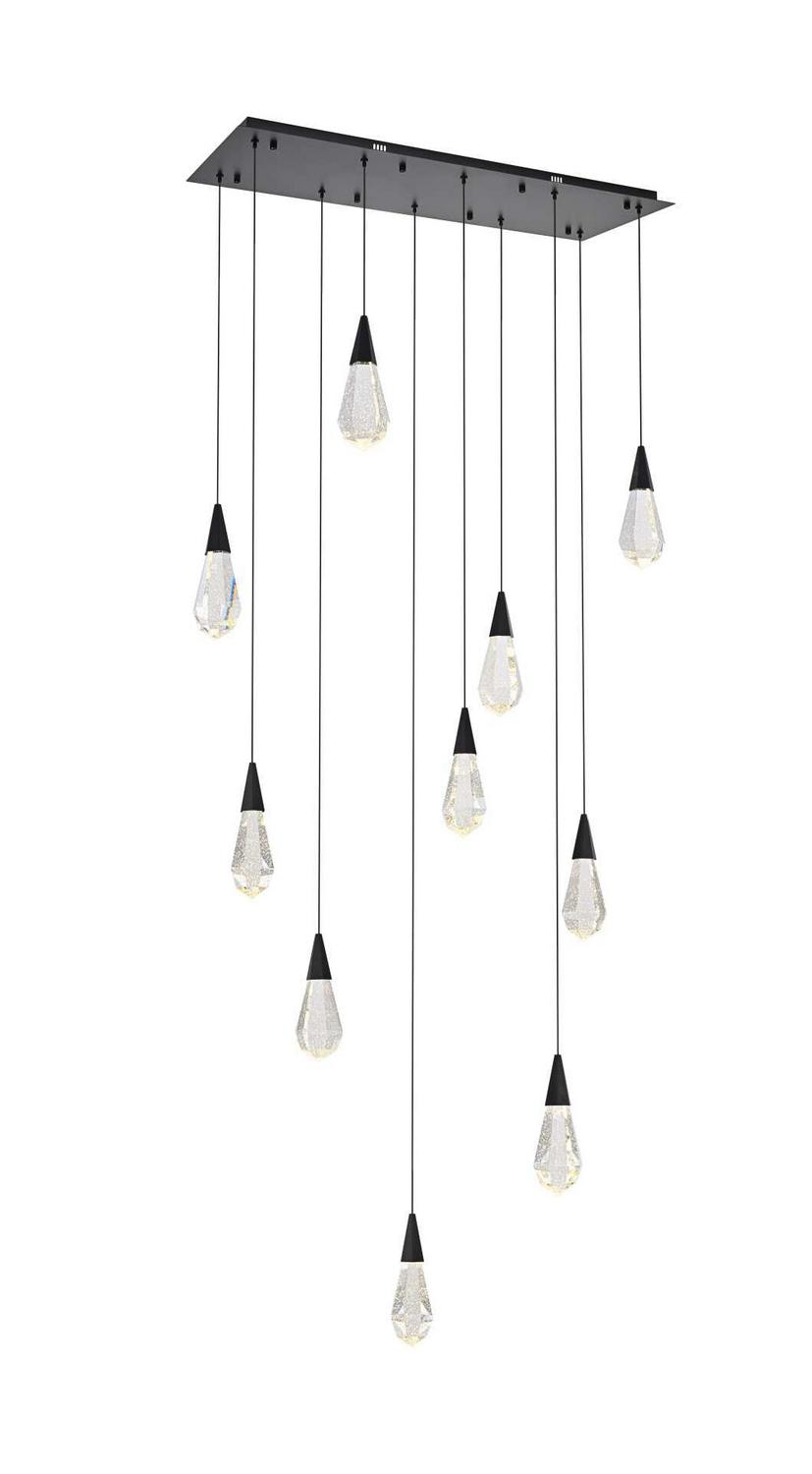 Elegant Lighting - 1013D42BK-02CR - LED Pendant - Amora - Black