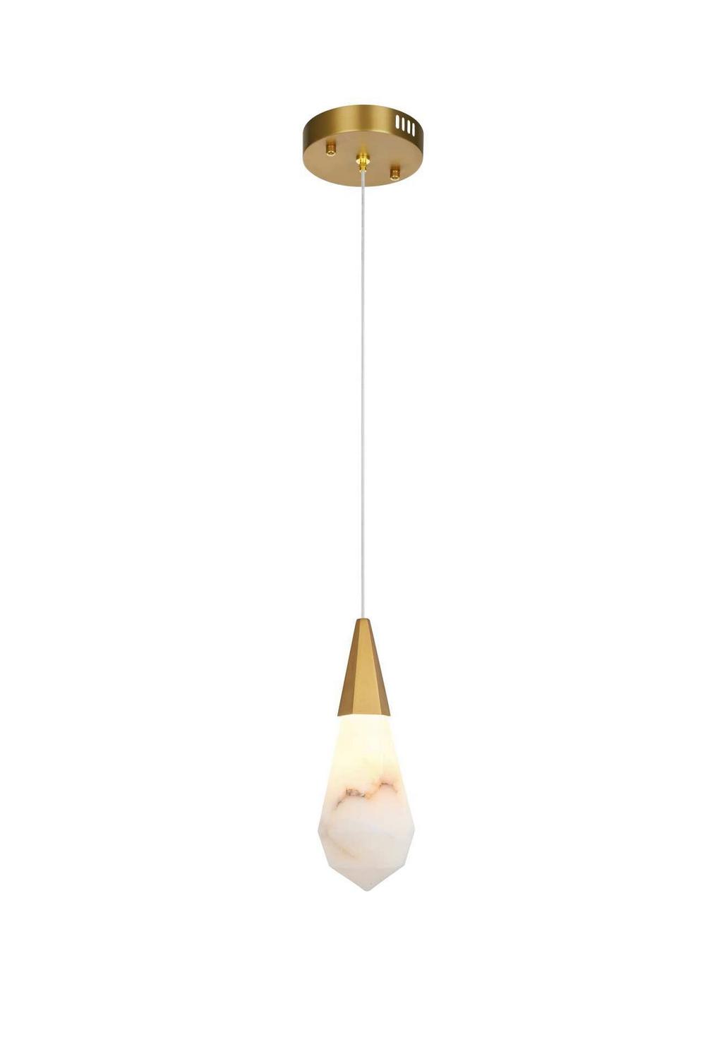Elegant Lighting - 1013D5SG-22ST - LED Pendant - Amora - Satin Gold