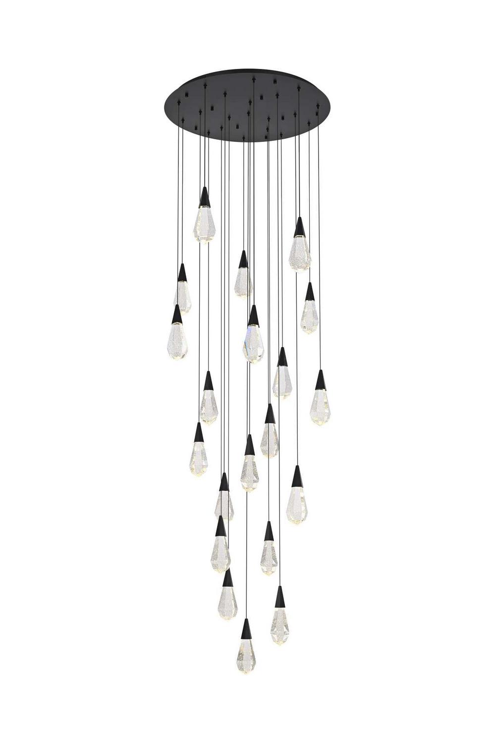 Elegant Lighting - 1013G32BK-02CR - LED Chandelier - Amora - Black