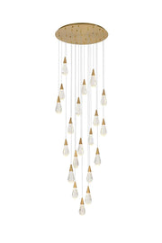Elegant Lighting - 1013G32SG-02CR - LED Chandelier - Amora - Satin Gold