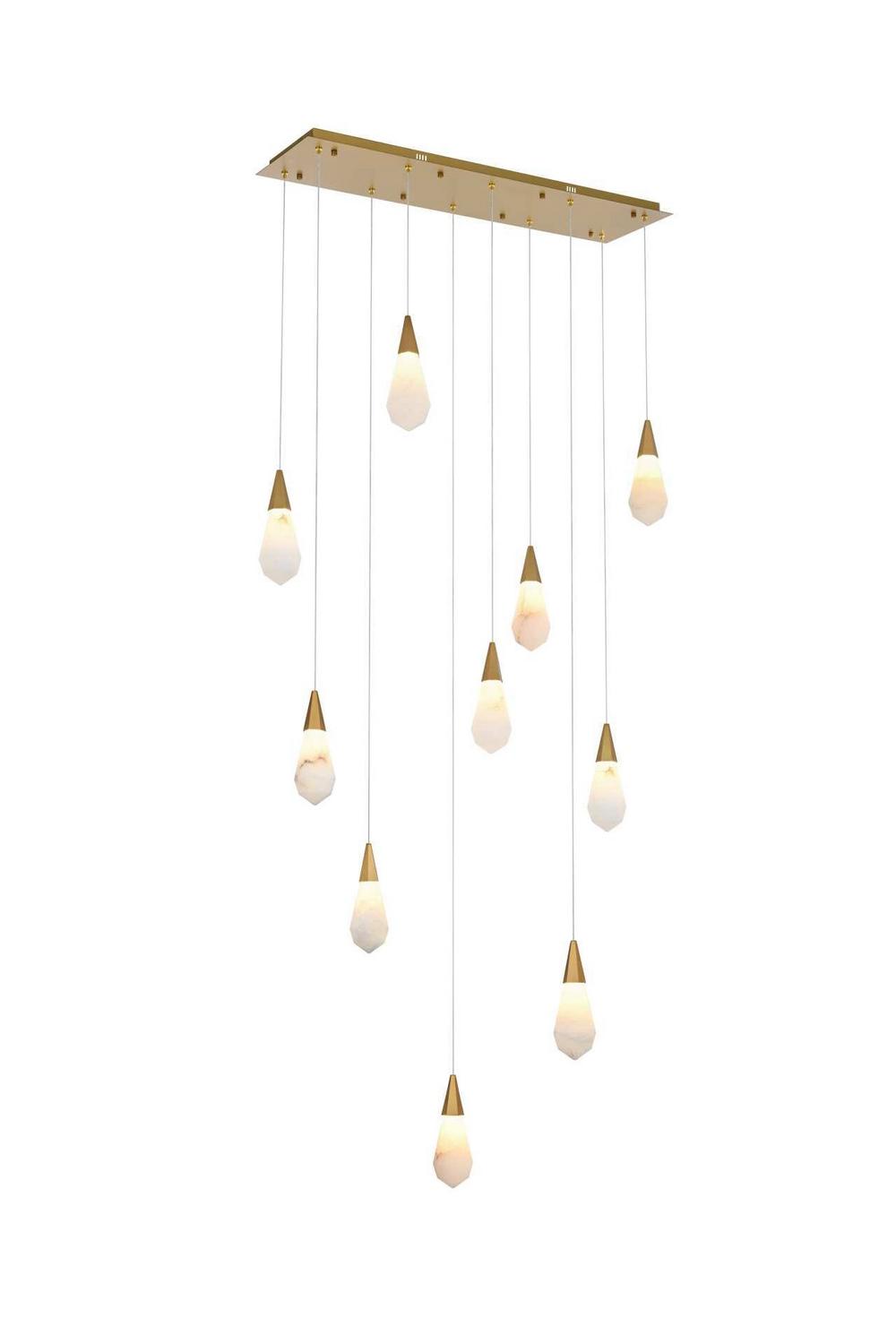 Elegant Lighting - 1013D42SG-22ST - LED Pendant - Amora - Satin Gold