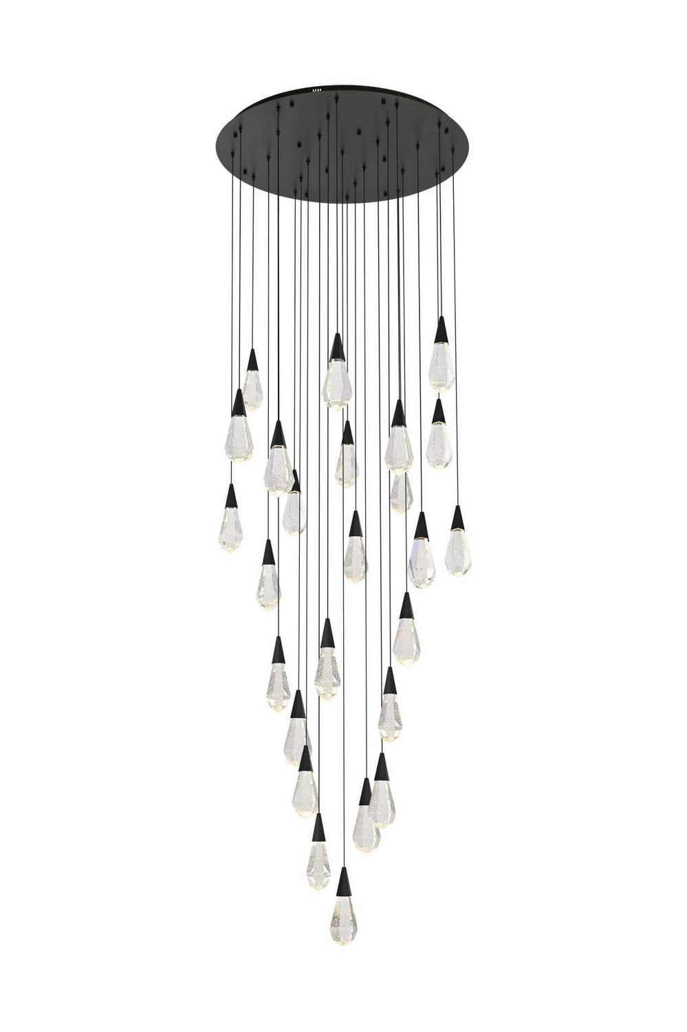 Elegant Lighting - 1013G36BK-02CR - LED Chandelier - Amora - Black