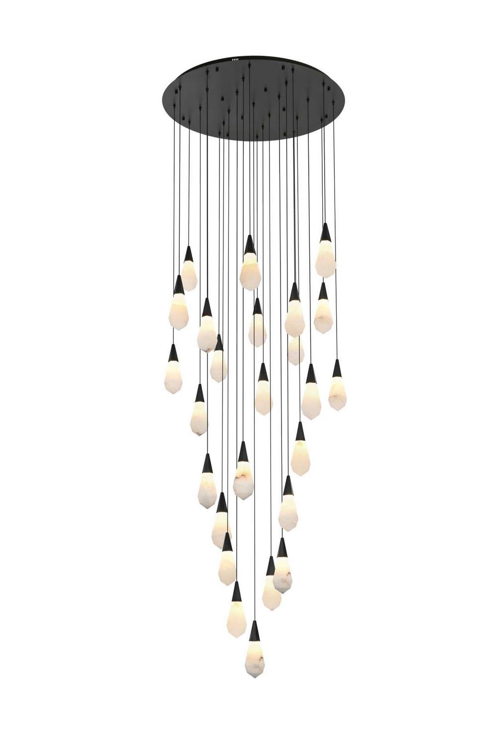 Elegant Lighting - 1013G36BK-22ST - LED Chandelier - Amora - Black