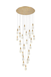 Elegant Lighting - 1013G36SG-02CR - LED Chandelier - Amora - Satin Gold