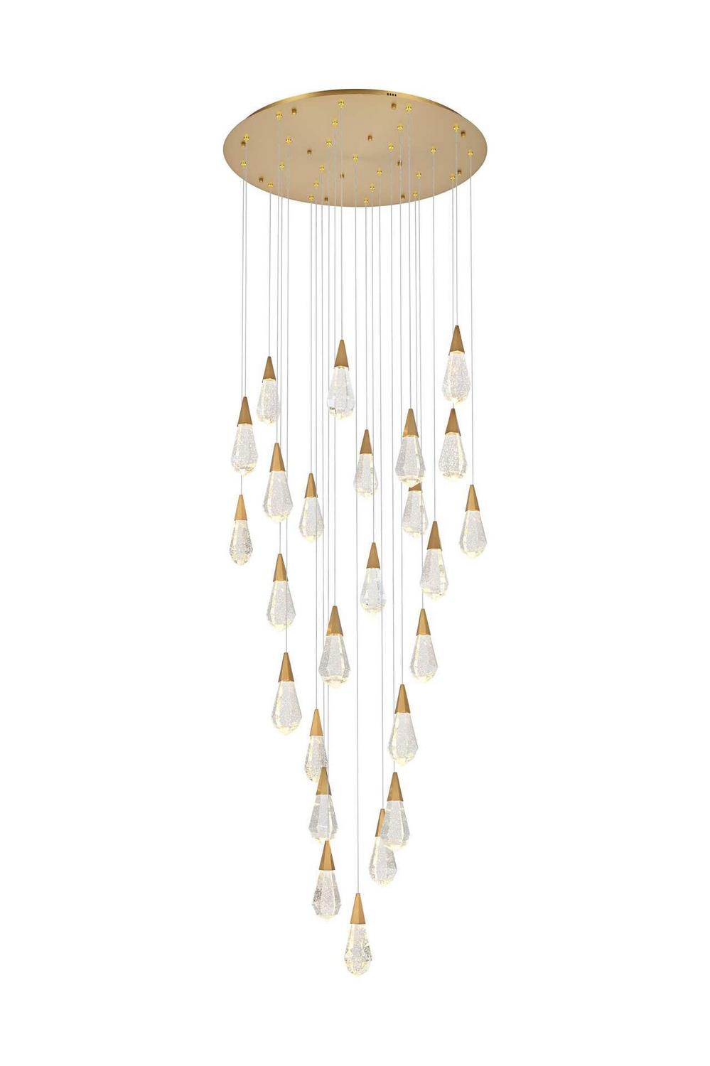 Elegant Lighting - 1013G36SG-02CR - LED Chandelier - Amora - Satin Gold