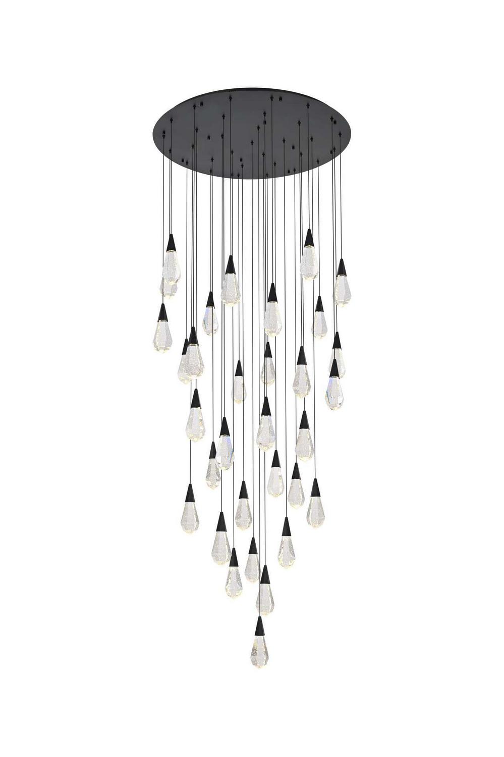 Elegant Lighting - 1013G42BK-02CR - LED Chandelier - Amora - Black