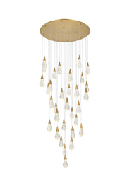 Elegant Lighting - 1013G42SG-02CR - LED Chandelier - Amora - Satin Gold