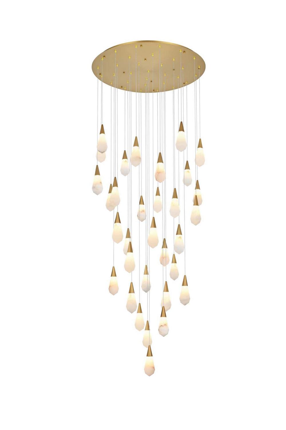 Elegant Lighting - 1013G42SG-22ST - LED Chandelier - Amora - Satin Gold