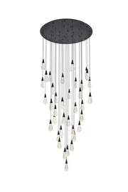 Elegant Lighting - 1013G48BK-02CR - LED Chandelier - Amora - Black