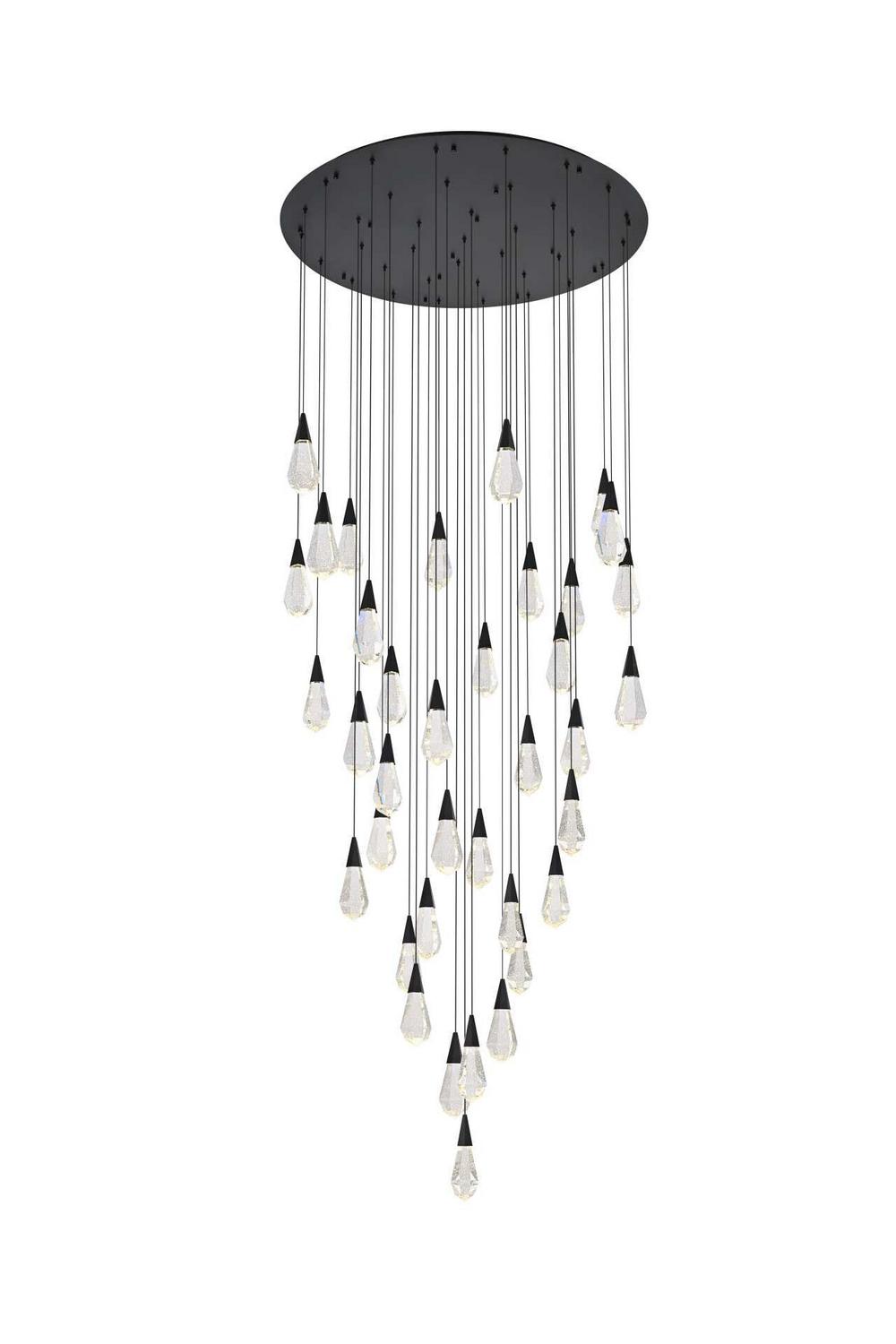Elegant Lighting - 1013G48BK-02CR - LED Chandelier - Amora - Black