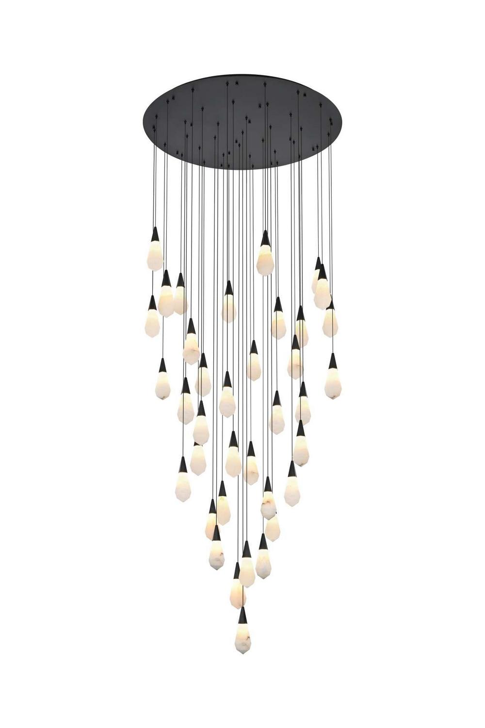 Elegant Lighting - 1013G48BK-22ST - LED Chandelier - Amora - Black