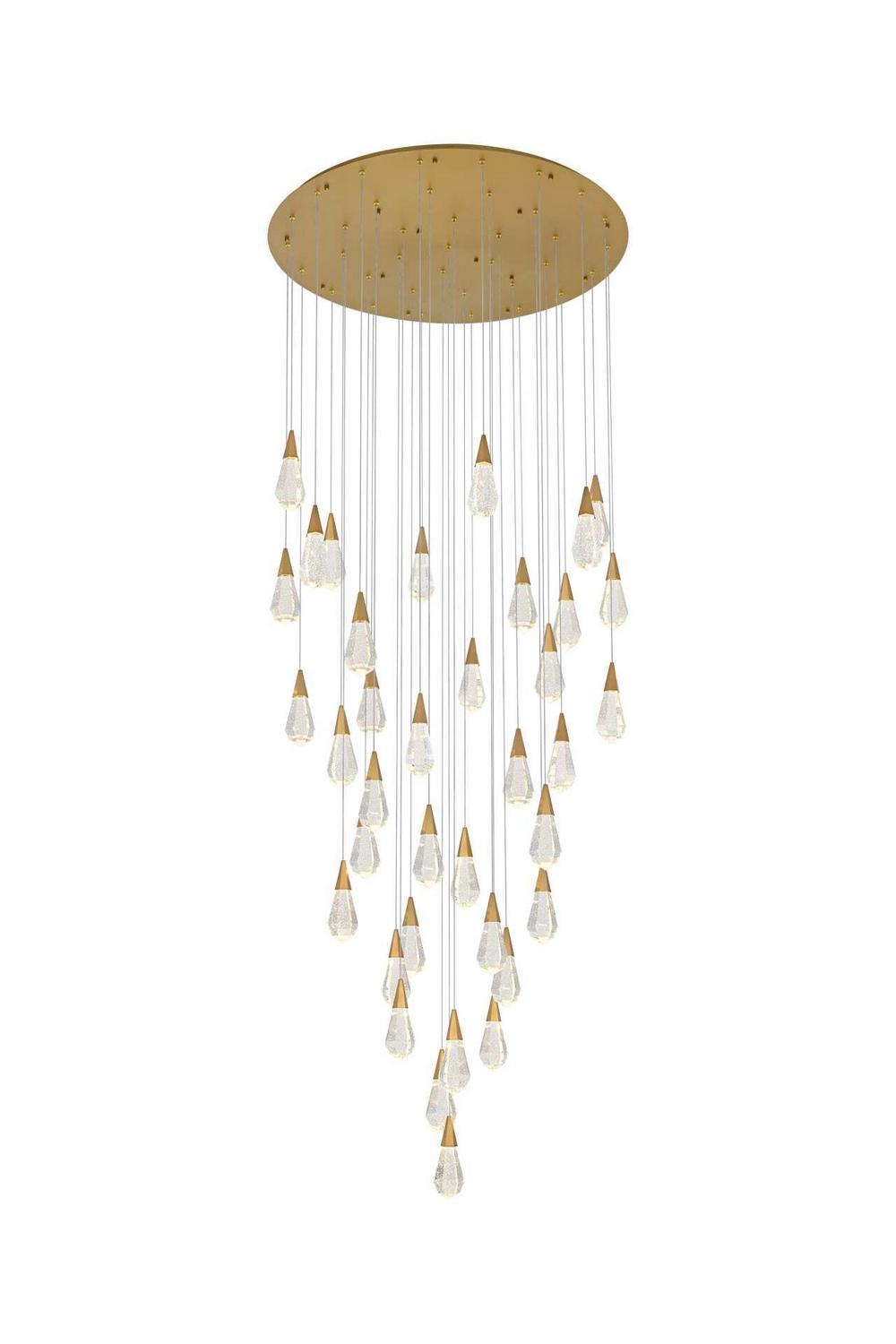 Elegant Lighting - 1013G48SG-02CR - LED Chandelier - Amora - Satin Gold