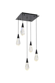 Elegant Lighting - 1013S16BK-02CR - LED Pendant - Amora - Black