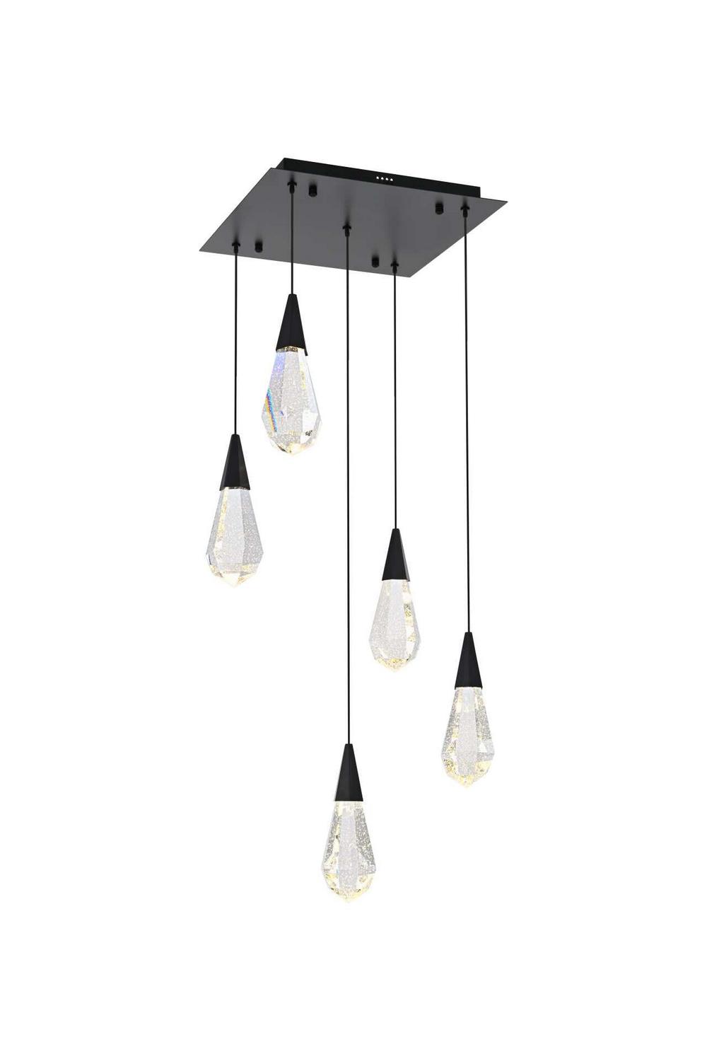 Elegant Lighting - 1013S16BK-02CR - LED Pendant - Amora - Black