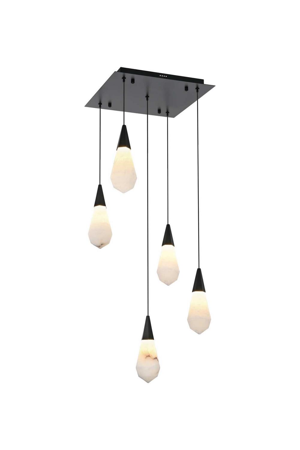 Elegant Lighting - 1013S16BK-22ST - LED Pendant - Amora - Black