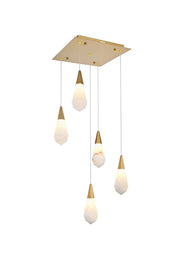Elegant Lighting - 1013S16SG-22ST - LED Pendant - Amora - Satin Gold