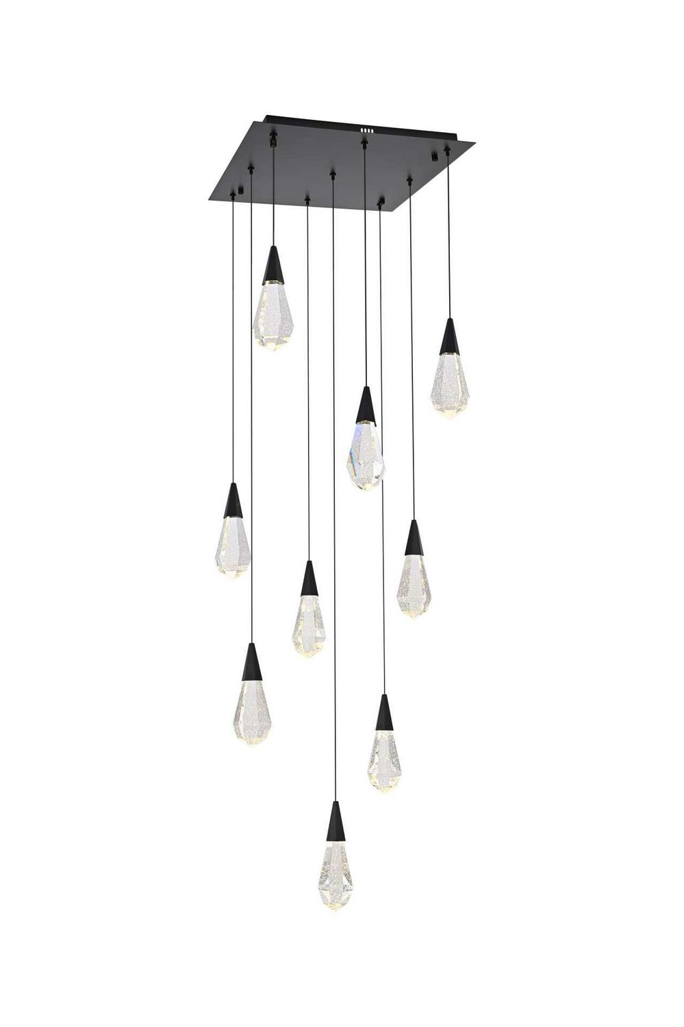 Elegant Lighting - 1013S20BK-02CR - LED Pendant - Amora - Black